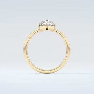 1.0 CT Round Cut Solitaire Moissanite Engagement Ring 2