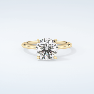 2.0 CT Round Cut Solitaire Moissanite Engagement Ring 1