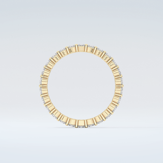 0.69 TCW Round Shaped Diamond Eternity Moissanite Wedding Band 2