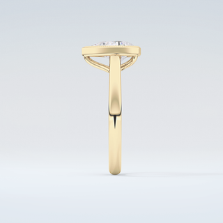 1.5 CT Pear Cut Bezel Style Moissanite Engagement Ring 5