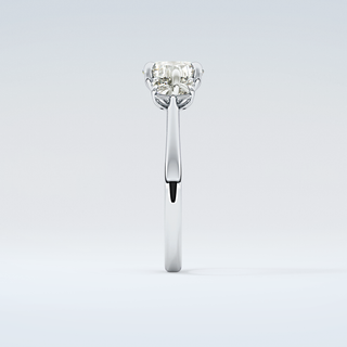 2.0 CT Cushion Cut Three Stone Moissanite Engagement Ring 17