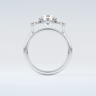 1.5 CT Round Cut Three Stone Moissanite Engagement Ring 14