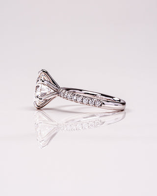2.26 CT Round Cut Pave Moissanite Engagement Ring