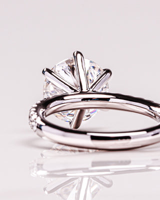 2.26 CT Round Cut Pave Moissanite Engagement Ring