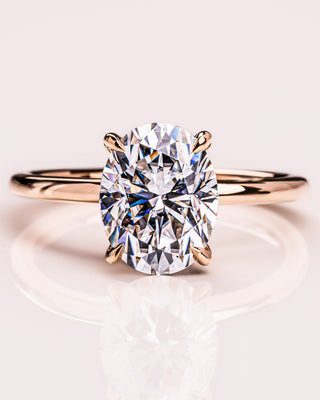 1.91 CT Oval Cut Solitaire Moissanite Engagement Ring