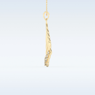 0.158 TCW Round Cut Multi Stone Moissanite Solitaire Necklace in 14K/18K Gold