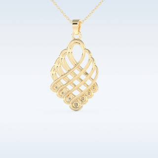 0.158 TCW Round Cut Multi Stone Moissanite Solitaire Necklace in 14K/18K Gold