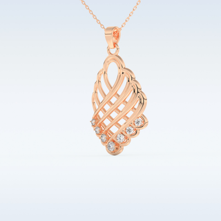 0.158 TCW Round Cut Multi Stone Moissanite Solitaire Necklace in 14K/18K Gold