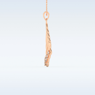 0.158 TCW Round Cut Multi Stone Moissanite Solitaire Necklace in 14K/18K Gold