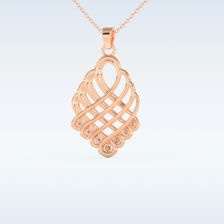 0.158 TCW Round Cut Multi Stone Moissanite Solitaire Necklace in 14K/18K Gold