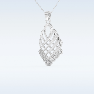 0.158 TCW Round Cut Multi Stone Moissanite Solitaire Necklace in 14K/18K Gold