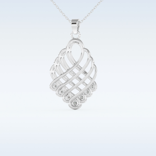 0.158 TCW Round Cut Multi Stone Moissanite Solitaire Necklace in 14K/18K Gold