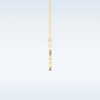 0.05 TCW Round Cut Initial Moissanite Solitaire Necklace in 14K/18K Gold