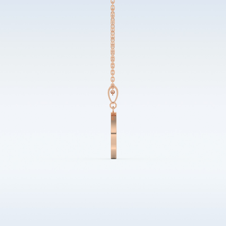 0.05 TCW Round Cut Initial Moissanite Solitaire Necklace in 14K/18K Gold