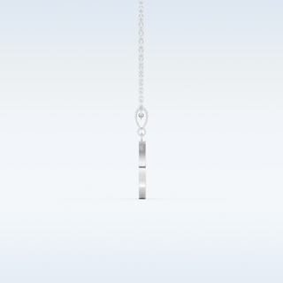 0.05 TCW Round Cut Initial Moissanite Solitaire Necklace in 14K/18K Gold