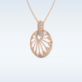0.312 TCW Round Cut Circle With Multi Stone Moissanite Solitaire Necklace in 14K/18K Gold
