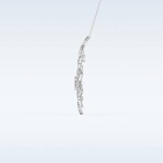 0.506 TCW Round Cut Floral Moissanite Solitaire Necklace in 14K/18K Gold