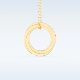 1.288 TCW Round Cut Spiral Circle Moissanite Solitaire Necklace in 14K/18K Gold