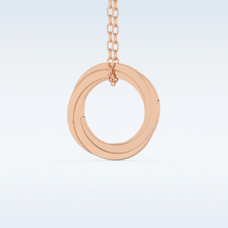1.288 TCW Round Cut Spiral Circle Moissanite Solitaire Necklace in 14K/18K Gold