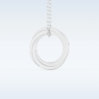 1.288 TCW Round Cut Spiral Circle Moissanite Solitaire Necklace in 14K/18K Gold