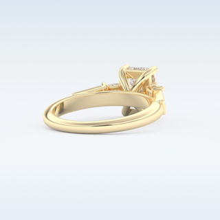 Elegant 1.83 CT Cluster Engagement Ring Featuring Emerald Moissanite