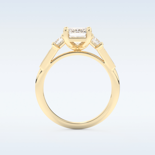 Elegant 1.83 CT Cluster Engagement Ring Featuring Emerald Moissanite