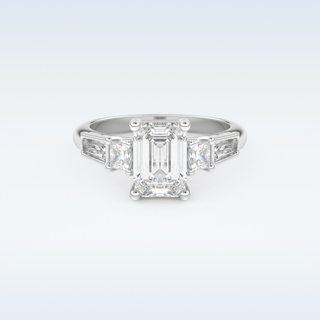 Elegant 1.83 CT Cluster Engagement Ring Featuring Emerald Moissanite