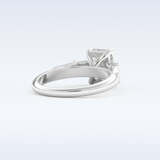 Elegant 1.83 CT Cluster Engagement Ring Featuring Emerald Moissanite