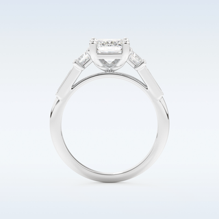 Elegant 1.83 CT Cluster Engagement Ring Featuring Emerald Moissanite