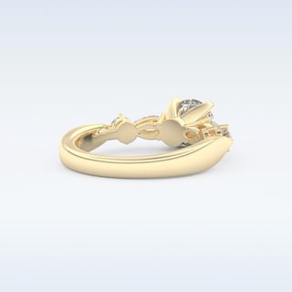 Beautiful 1.03 CT Cluster Engagement Ring Featuring Round Moissanite