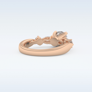 Beautiful 1.03 CT Cluster Engagement Ring Featuring Round Moissanite