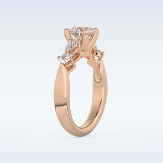 Beautiful 1.03 CT Cluster Engagement Ring Featuring Round Moissanite