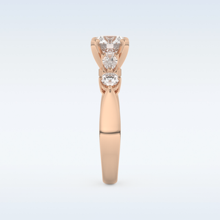 Beautiful 1.03 CT Cluster Engagement Ring Featuring Round Moissanite