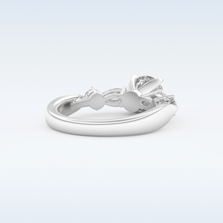 Beautiful 1.03 CT Cluster Engagement Ring Featuring Round Moissanite