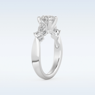 Beautiful 1.03 CT Cluster Engagement Ring Featuring Round Moissanite