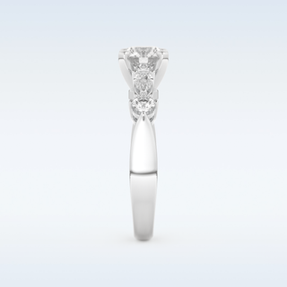 Beautiful 1.03 CT Cluster Engagement Ring Featuring Round Moissanite