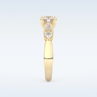 Beautiful 1.03 CT Cluster Engagement Ring Featuring Round Moissanite