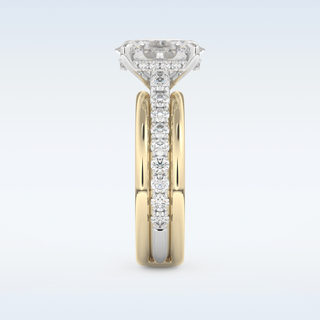 2.07 CT Channel Pave Engagement Ring Featuring Oval Moissanite