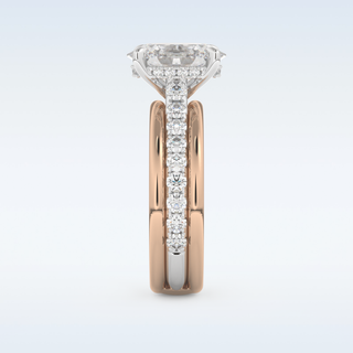 2.07 CT Channel Pave Engagement Ring Featuring Oval Moissanite