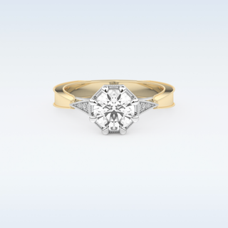 1 CT Pave Engagement Ring Featuring Round Moissanite