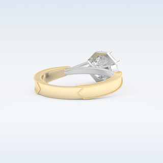 1 CT Pave Engagement Ring Featuring Round Moissanite