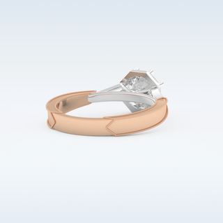 1 CT Pave Engagement Ring Featuring Round Moissanite