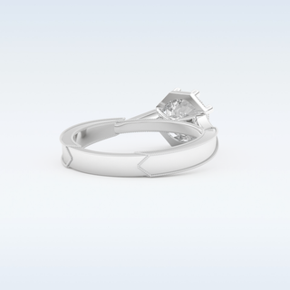 1 CT Pave Engagement Ring Featuring Round Moissanite