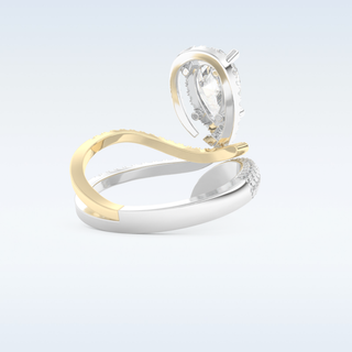 1.52 CT Halo and Pave Engagement Ring Featuring Round Moissanite