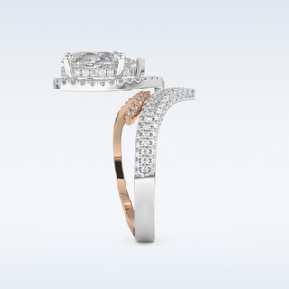 1.52 CT Halo and Pave Engagement Ring Featuring Round Moissanite