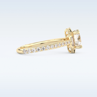 1.52 CT Cluster Engagement Ring Featuring Round Moissanite