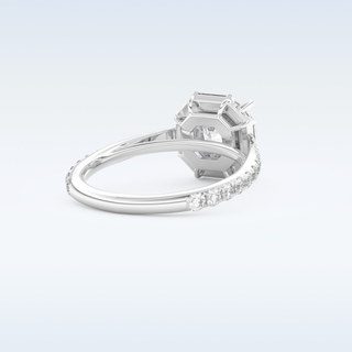 1.52 CT Cluster Engagement Ring Featuring Round Moissanite