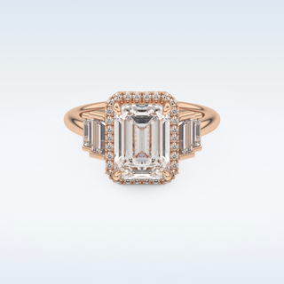 2.71 CT Multi-Stone Engagement Ring Featuring Emerald Moissanite 13