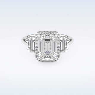 2.71 CT Multi-Stone Engagement Ring Featuring Emerald Moissanite 1