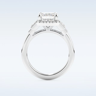 2.71 CT Multi-Stone Engagement Ring Featuring Emerald Moissanite 5